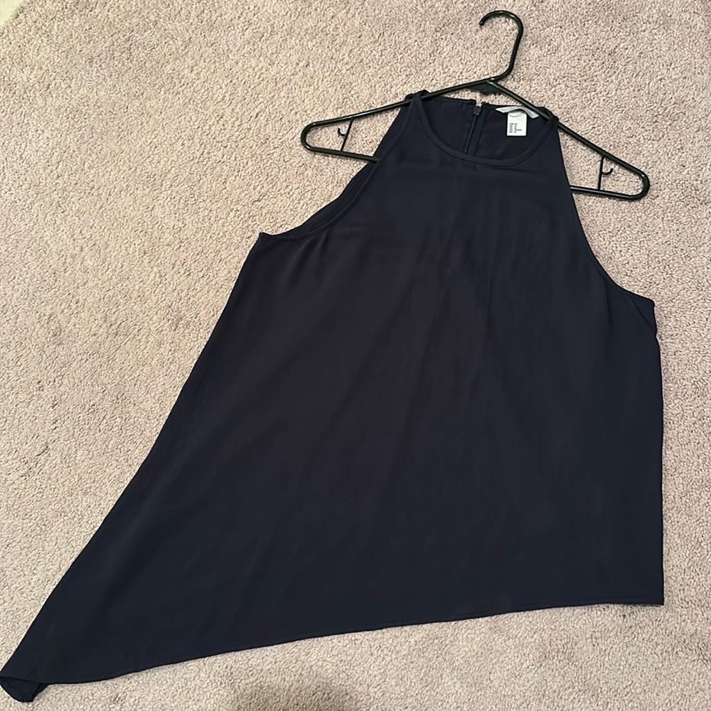 H&M asymmetrical Top US Size 10, Fits well with max Bust size 34.